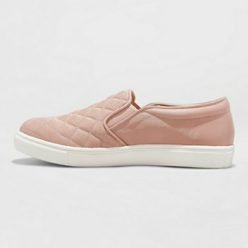 Quilted Canvas Slip On Fashion Sneakers - Picture 2 of 2